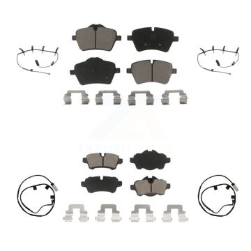 Front Rear Ceramic Disc Brake Pads And Wear Sensors Kit For Mini Cooper KCW-101321