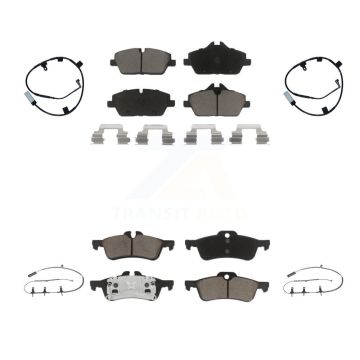 Front Rear Ceramic Disc Brake Pads And Wear Sensors Kit For Mini Cooper KCW-101322