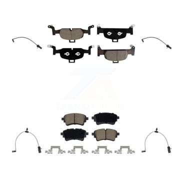Front Rear Ceramic Disc Brake Pads And Wear Sensors Kit For Audi A6 Quattro 2.0L KCW-101326