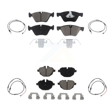 Front Rear Ceramic Disc Brake Pads And Wear Sensors Kit For BMW 528i KCW-101330