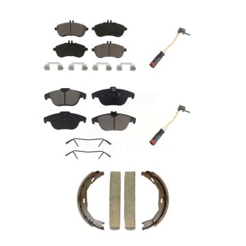 Front Rear Ceramic Disc Brake Pads Wear Sensor Kit (5Pc) For Mercedes-Benz C300 C250 C230 KCW-101345