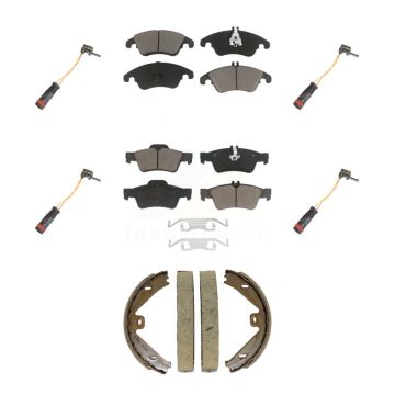 Front Rear Ceramic Brake Pad And Wear Sensor Kit (7Pc) For Mercedes-Benz E350 E250 CLS400 KCW-101365