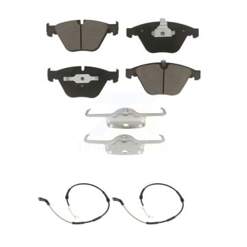 Front Ceramic Disc Brake Pad And Wear Sensor Pair Kit For 2013 BMW X1 xDrive35i with 3.0L KCW-101390