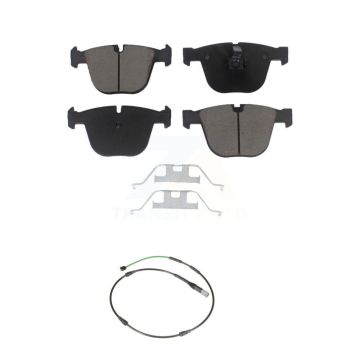 Rear Ceramic Disc Brake Pads And Wear Sensors Kit For 2015-2016 BMW X5 M with 4.4L KCW-101396