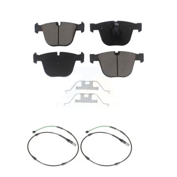 Rear Ceramic Disc Brake Pads And Wear Sensors Kit For 2015-2016 BMW X5 M with 4.4L KCW-101410