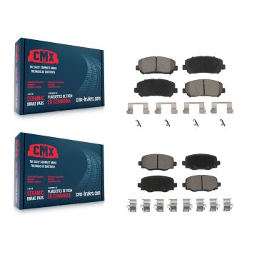 Front Rear Ceramic Brake Pads Kit For Jeep Cherokee Chrysler 200 KCX-100011