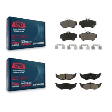 Front Rear Ceramic Brake Pads Kit For Chrysler PT Cruiser Dodge Neon KCX-100025