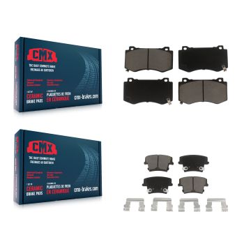 Front Rear Ceramic Brake Pads Kit For 2015 Dodge Charger R T Scat Pack with 6.4L KCX-100033