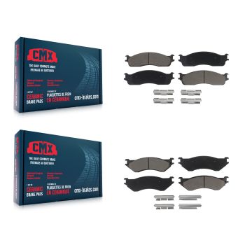 Front Rear Ceramic Brake Pads Kit For Dodge Ram 1500 3500 2500 KCX-100042