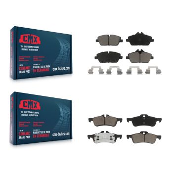 Front Rear Ceramic Brake Pads Kit For 07-08 Mini Cooper With 280mm Diameter Rotor KCX-100073