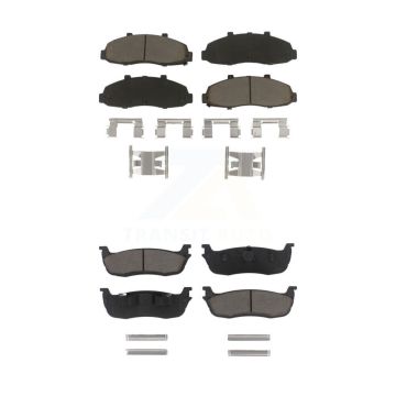Front Rear Ceramic Brake Pads Kit For Ford F-150 Heritage Lincoln Blackwood KCX-100083