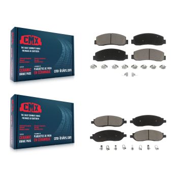 Front Rear Ceramic Brake Pads Kit For 2005-2007 Ford F-350 Super Duty F-250 KCX-100099