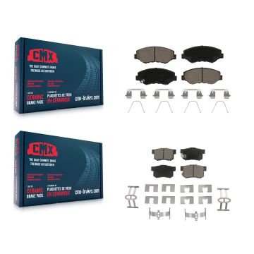 Front Rear Ceramic Brake Pads Kit For Honda Civic Accord CR-V Element Acura ILX KCX-100105