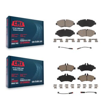 Front Rear Ceramic Brake Pads Kit For Sprinter 2500 Mercedes-Benz Dodge Freightliner KCX-100176
