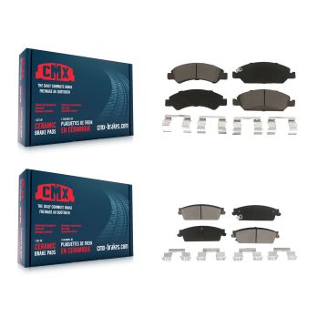 Front Rear Ceramic Brake Pads Kit For Chevrolet GMC Sierra 1500 Silverado Avalanche Tahoe KCX-100216