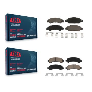 Front Rear Ceramic Brake Pads Kit For 2009-2014 Chevrolet Express 1500 GMC Savana KCX-100224