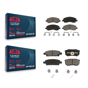 Front Rear Ceramic Brake Pad Kit For Jeep Patriot Mitsubishi Lancer Dodge Compass Caliber KCX-100227