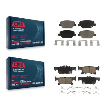 Front Rear Ceramic Brake Pads Kit For 16-19 Buick Envision With 288mm Diameter Rotor KCX-100240