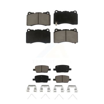 Front Rear Ceramic Brake Pads Kit For Chevrolet Camaro Cadillac CT6 KCX-100242