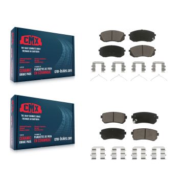 Front Rear Ceramic Brake Pads Kit For Hyundai Sonata GAS engine With Manual Parking KCX-100250