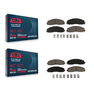 Front Rear Ceramic Brake Pads Kit For Ford F-350 Super Duty F-250 F-450 KCX-100256