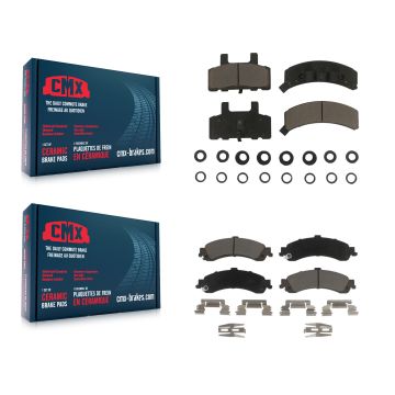 Front Rear Ceramic Brake Pads Kit For GMC Yukon Drum rear brakes With Dual Piston Caliper KCX-100261