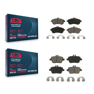 Front Rear Ceramic Brake Pad Kit For 2012-2015 Mercedes-Benz SLK250 Without Sport Package KCX-100263