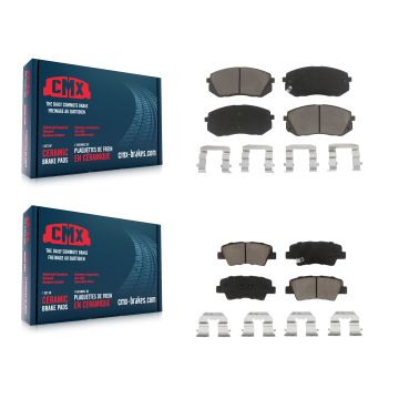 Front Rear Ceramic Brake Pads Kit For Hyundai Sonata Kia Soul EV Cadenza KCX-100266