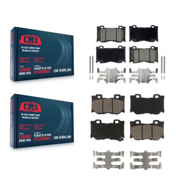 Front Rear Ceramic Brake Pads Kit For INFINITI G37 FX50 KCX-100282