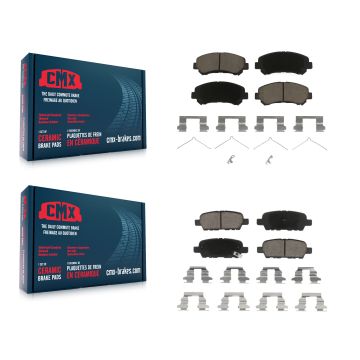 Front Rear Ceramic Brake Pads Kit For Nissan Rogue Sentra Maxima Juke Select KCX-100304