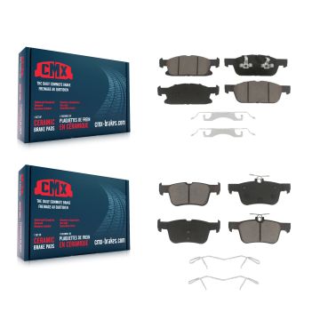Front Rear Ceramic Brake Pads Kit For Ford Edge Lincoln Nautilus MKX KCX-100307