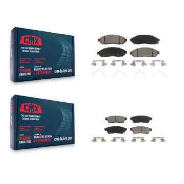 Front Rear Ceramic Brake Pads Kit For Nissan Frontier Xterra Suzuki Equator KCX-100308