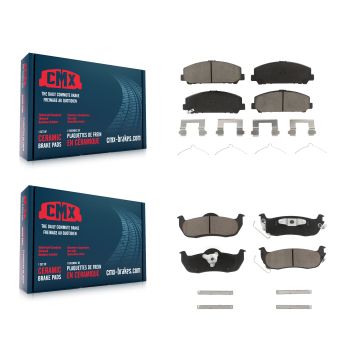 Front Rear Ceramic Brake Pads Kit For Nissan TITAN Armada INFINITI QX56 KCX-100347