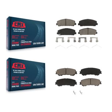Front Rear Ceramic Brake Pads Kit For 2017-2023 Nissan TITAN KCX-100349