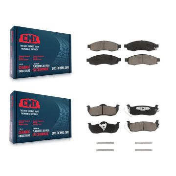 Front Rear Ceramic Brake Pads Kit For Nissan TITAN INFINITI QX56 Armada Pathfinder KCX-100350