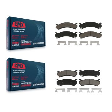 Front Rear Ceramic Brake Pads Kit For Chevrolet GMC Sierra 2500 HD Silverado 3500 Classic KCX-100353