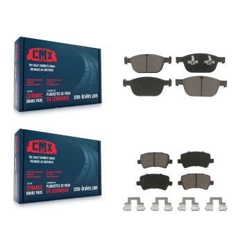 Front Rear Ceramic Brake Pads Kit For 2010-2015 Volvo XC60 KCX-100381