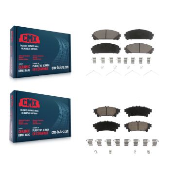 Front Rear Ceramic Brake Pads Kit For Toyota Sienna Highlander Lexus RX350 RX450h KCX-100385