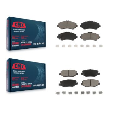 Front Rear Ceramic Brake Pads Kit For Jeep Wrangler Liberty JK Dodge Nitro KCX-100388
