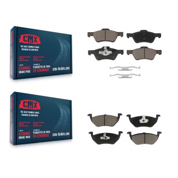 Front Rear Ceramic Brake Pads Kit For Ford Escape Mazda Tribute Mercury Mariner KCX-100406