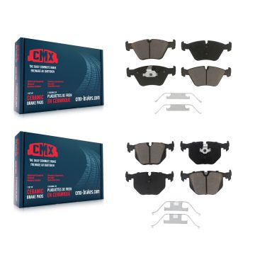 Front Rear Ceramic Brake Pads Kit For BMW X3 330Ci Z4 330i 330xi M3 KCX-100425