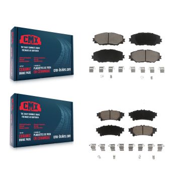 Front Rear Ceramic Brake Pads Kit For 2012-2018 Toyota Prius V KCX-100439