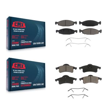 Front Rear Ceramic Brake Pads Kit For 99-02 Jeep Grand Cherokee With Teves & ATE Caliper KCX-100446