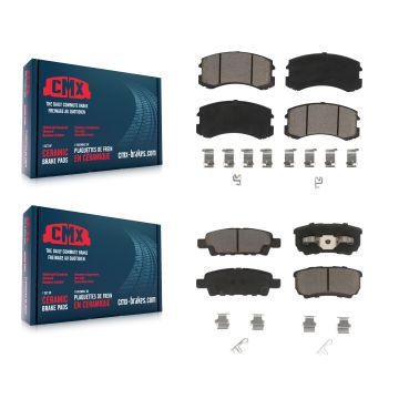 Front Rear Ceramic Brake Pads Kit For 2007 Mitsubishi Lancer KCX-100466