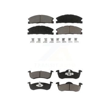 Front Rear Ceramic Brake Pads Kit For Lincoln MKT KCX-100473