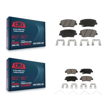 Front Rear Ceramic Brake Pads Kit For 2014-2017 Kia Rondo With Manual Parking KCX-100484