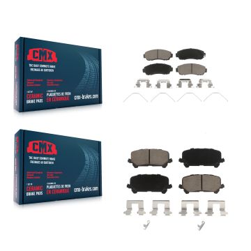 Front Rear Ceramic Brake Pads Kit For 2019-2024 Honda Passport KCX-100492