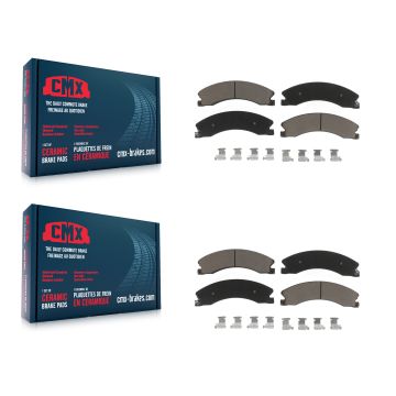 Front Rear Ceramic Brake Pad Kit For GMC Chevrolet Sierra 2500 HD Silverado 3500 Suburban KCX-100501