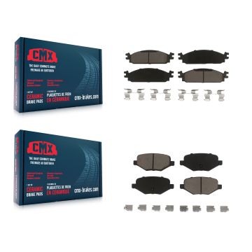 Front Rear Ceramic Brake Pads Kit For 2009-2010 Lincoln MKS KCX-100504