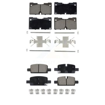 Front Rear Ceramic Brake Pads Kit For GMC Chevrolet Silverado 1500 Sierra Yukon Tahoe XL KCX-100534